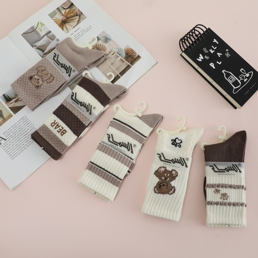"Cashmere" Women's Crew Winter Socks - Set of 5 Pairs