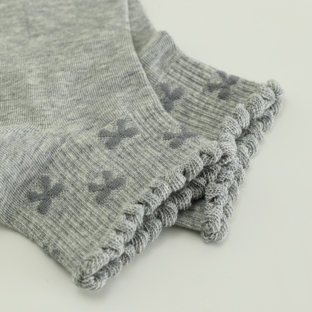 Low-Cut Patterned Women's Cotton Seamless Socks - Set of 5 Pairs