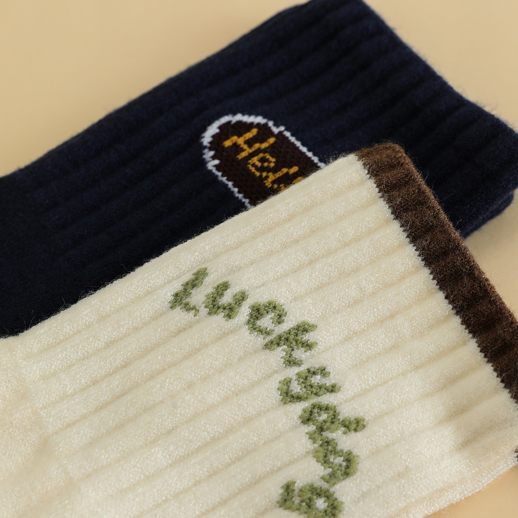 Cashmere Wool High Ankle Socks for Kids - Set of 5 Pairs