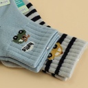 Cashmere Wool Anti-Slip High Ankle Socks for Babies - Set of 5 Pairs