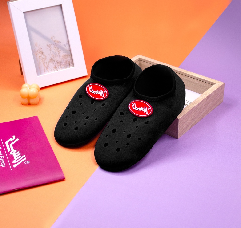 [QN08-B_DZ/2XL] Medical Home Footwear - 12 Pairs (2XL, Black)