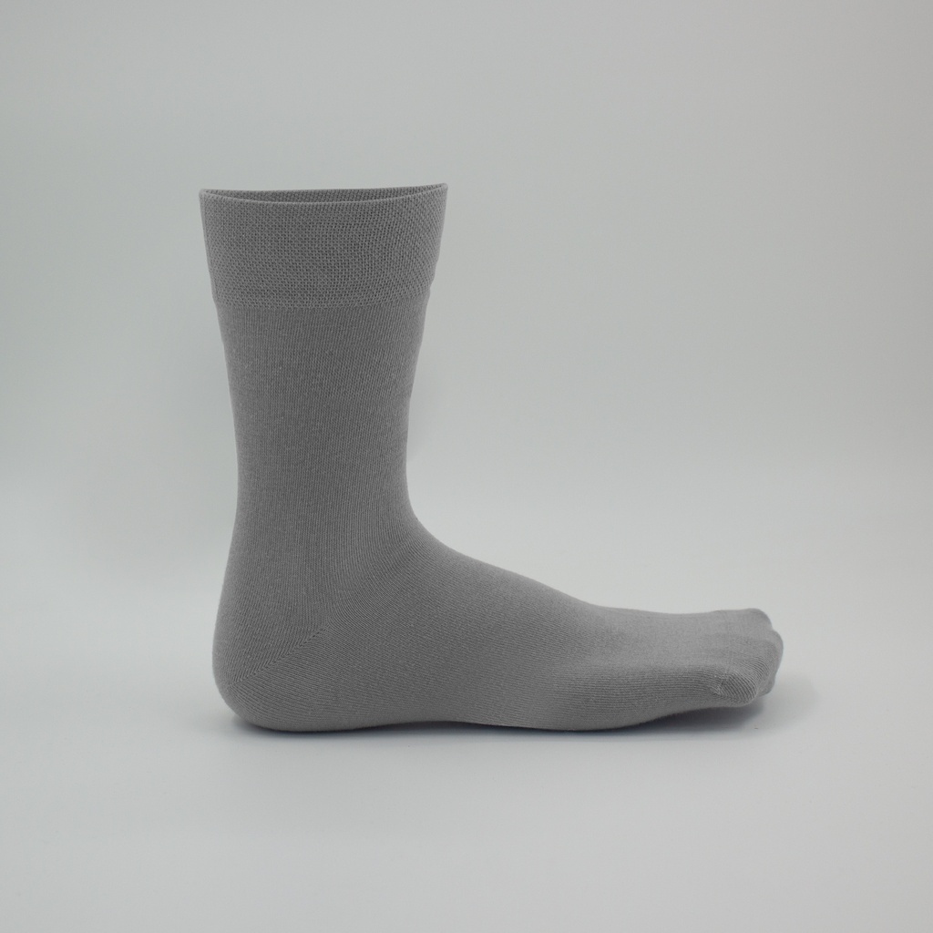 [CCN1DZ-W] "Seamless Cotton" Mid-Crew Men Socks - 6 Pairs (White)