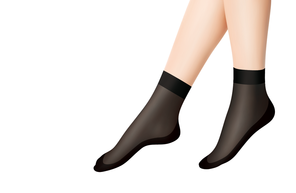 Ankle-Short 30 Den Sheer Socks with Sole Support 