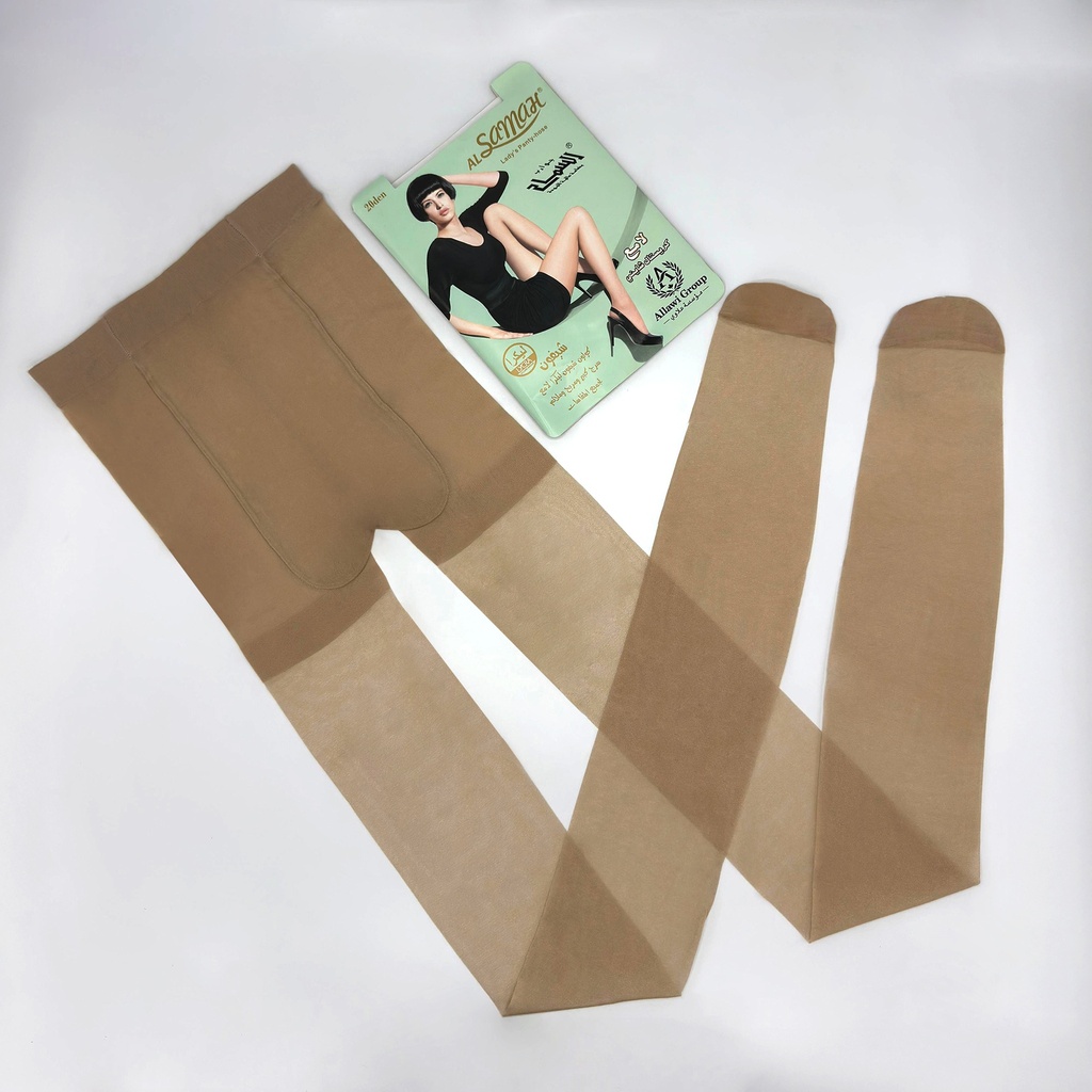 [441-Beige] "Chiffon" 20 Den Shiny Sheer Pantyhose  (Beige)