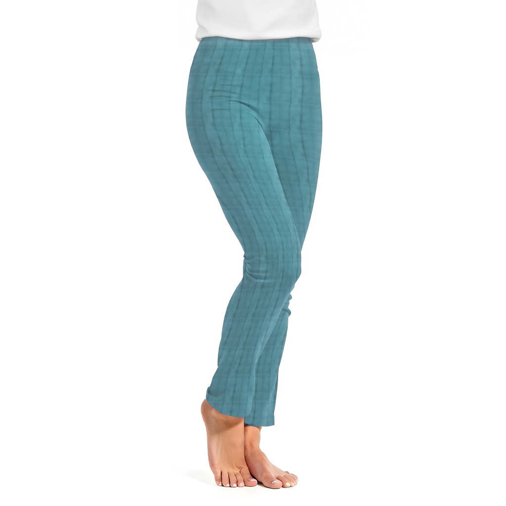 Thermal Velvet Pants with Square Patterns