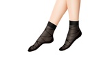 Patterned Ankle-High 30 Den Socks with Sole Support 